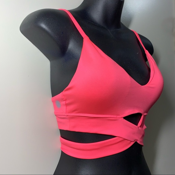 Sommer Ray XS neon pink crossover sports bra - Picture 2 of 12